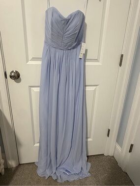 Weddington Way Strapless Light Blue Chiffon Gown